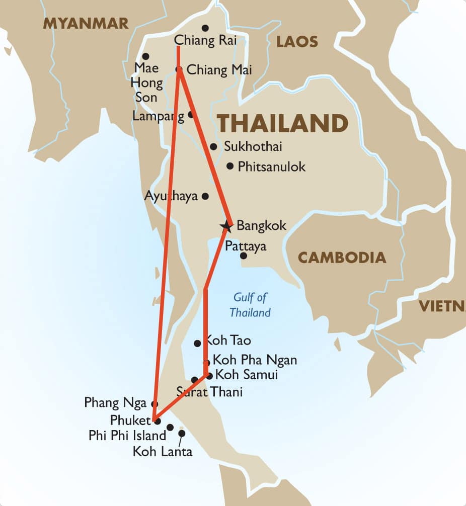 travel route for thailand